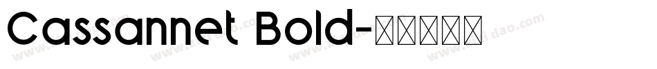 Cassannet Bold字体转换